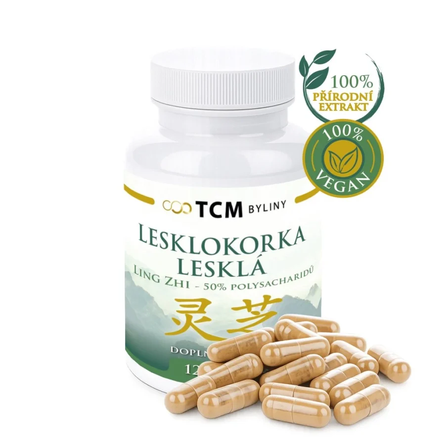 Lesklokôrovka obyčajná tradičná čínska medicína TCM Byliny
