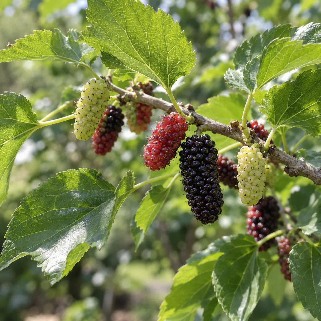 Moruša biela (Morus alba); surovinou zmesi je list, nie plod