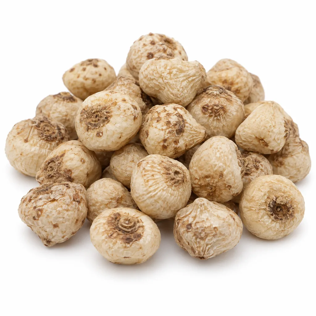 Ban Xia – hľuzy Pinellia ternata, v surovom stave toxická surovina; v tomto produkte je nahradená Xuan Fu Hua